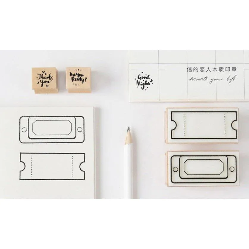 Letter Lovers Packaging Series Wooden Seals Label Sticker 3 Styles NP-H7TAY-602