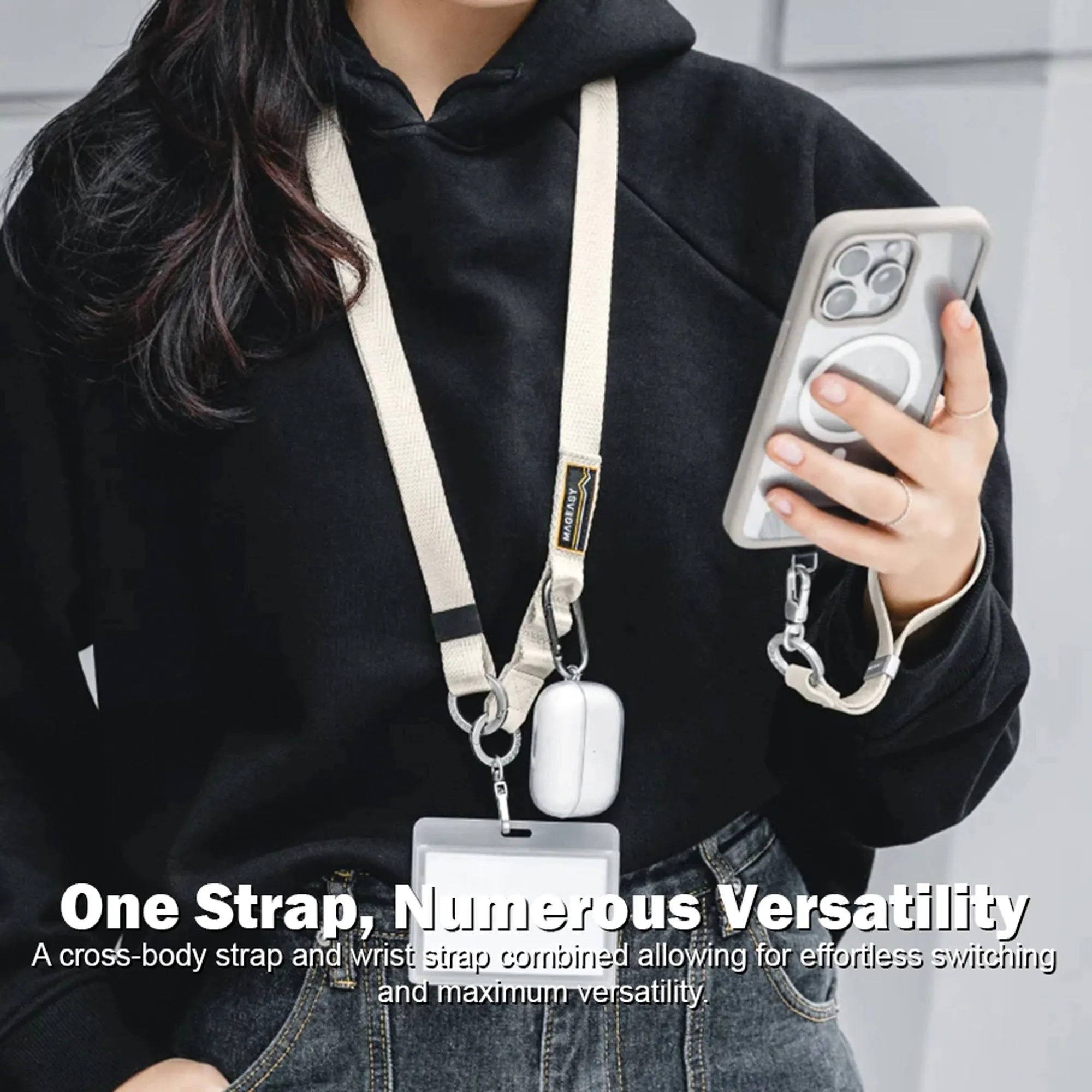 MAGEASY 2-in-1 Utility Strap ( Strap   Strap Card ) 20mm Phone Lanyard