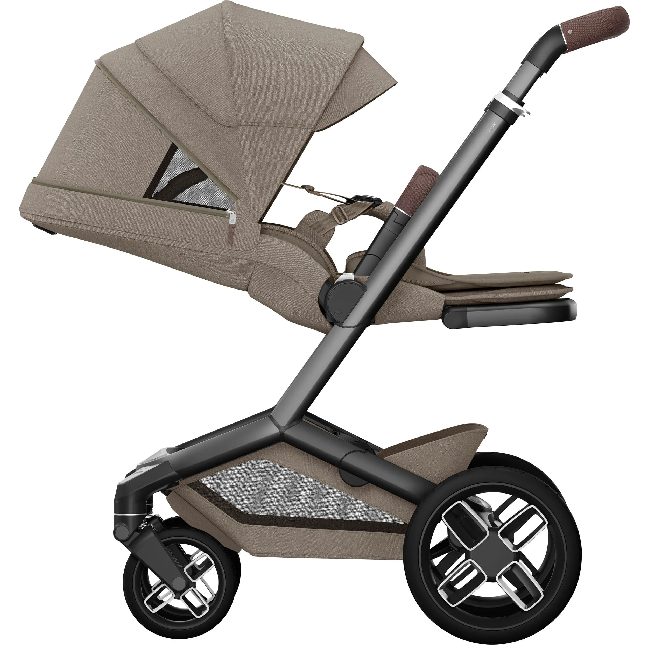 Maxi-Cosi FAME 8 Piece Complete Bundle in Twillic Truffle (Black Wheels)