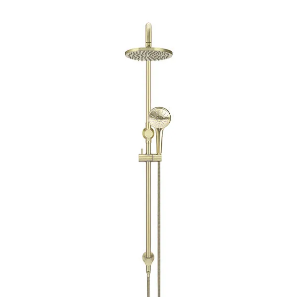 Meir Round Combination Shower Rail 200mm, 3 Function Hand Shower Tiger Bronze