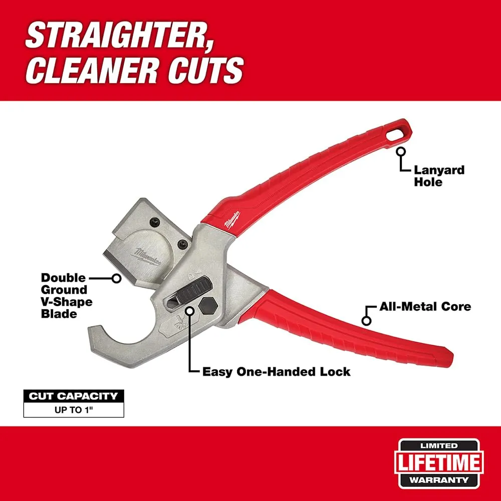 Milwaukee 1 Inch Tubing Cutter Red