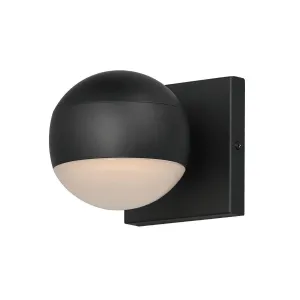 Modular 5 in. Sphere LED Outdoor Wall Sconce 3000K Black Finish