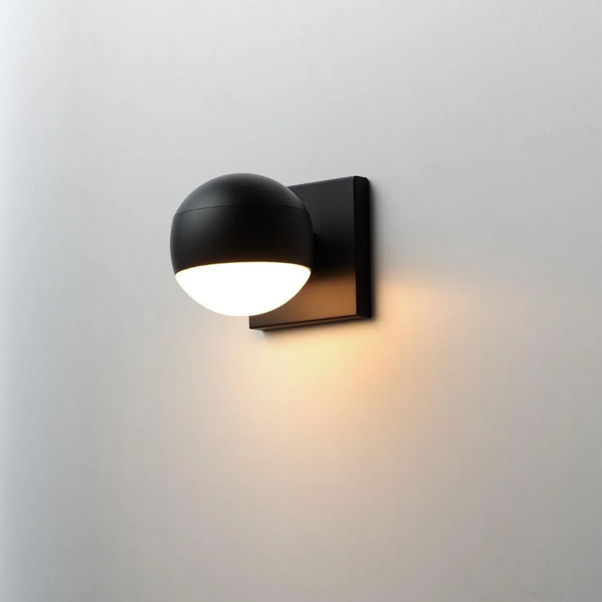 Modular 5 in. Sphere LED Outdoor Wall Sconce 3000K Black Finish