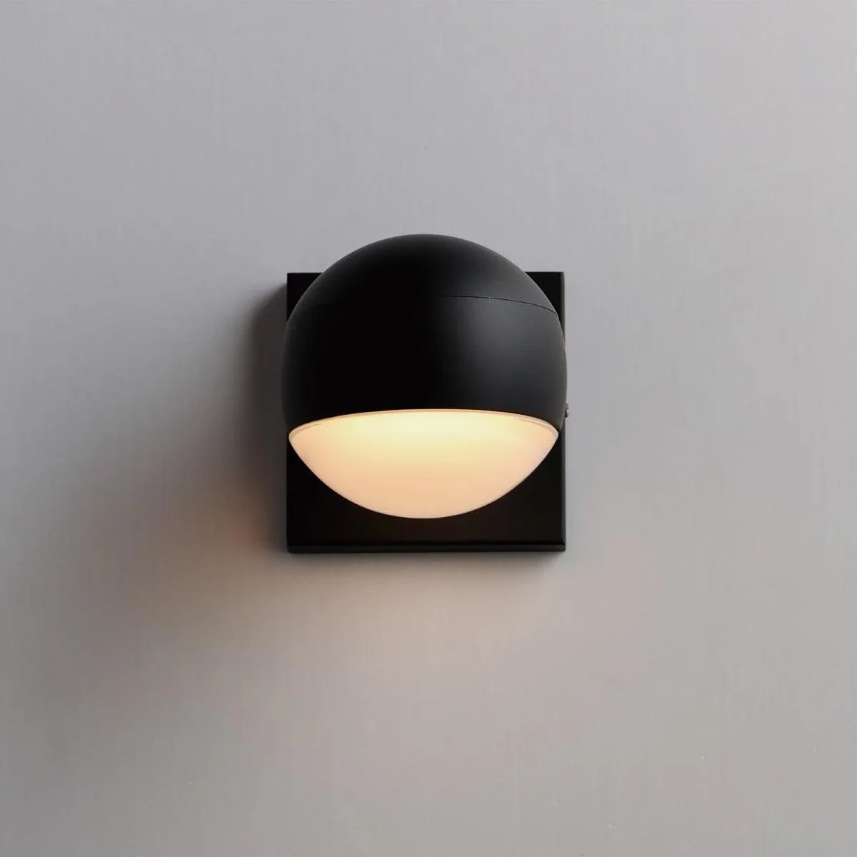 Modular 5 in. Sphere LED Outdoor Wall Sconce 3000K Black Finish