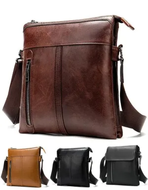 MROYALE™ Men's 100% Leather Crossbody Shoulder Messenger Satchel Bag