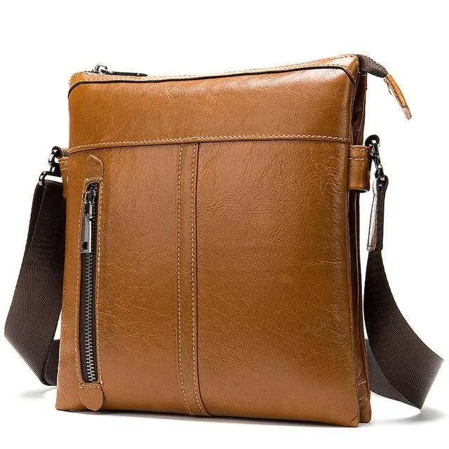 MROYALE™ Men's 100% Leather Crossbody Shoulder Messenger Satchel Bag