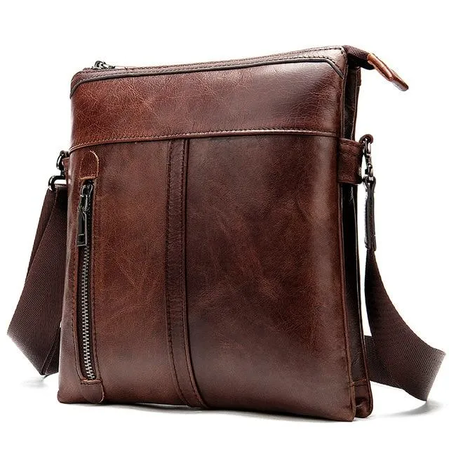 MROYALE™ Men's 100% Leather Crossbody Shoulder Messenger Satchel Bag