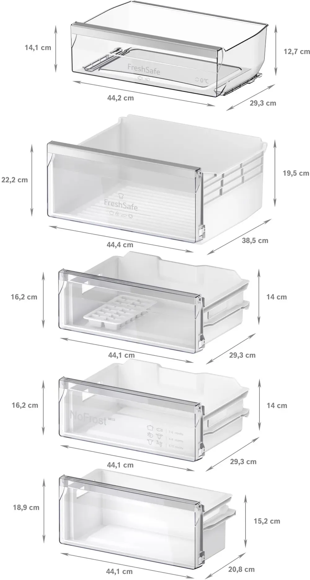 Neff N50 built-in fridge-freezer with freezer at bottom 193.5 x 55.8 cm flat hinge | KI7962FD0