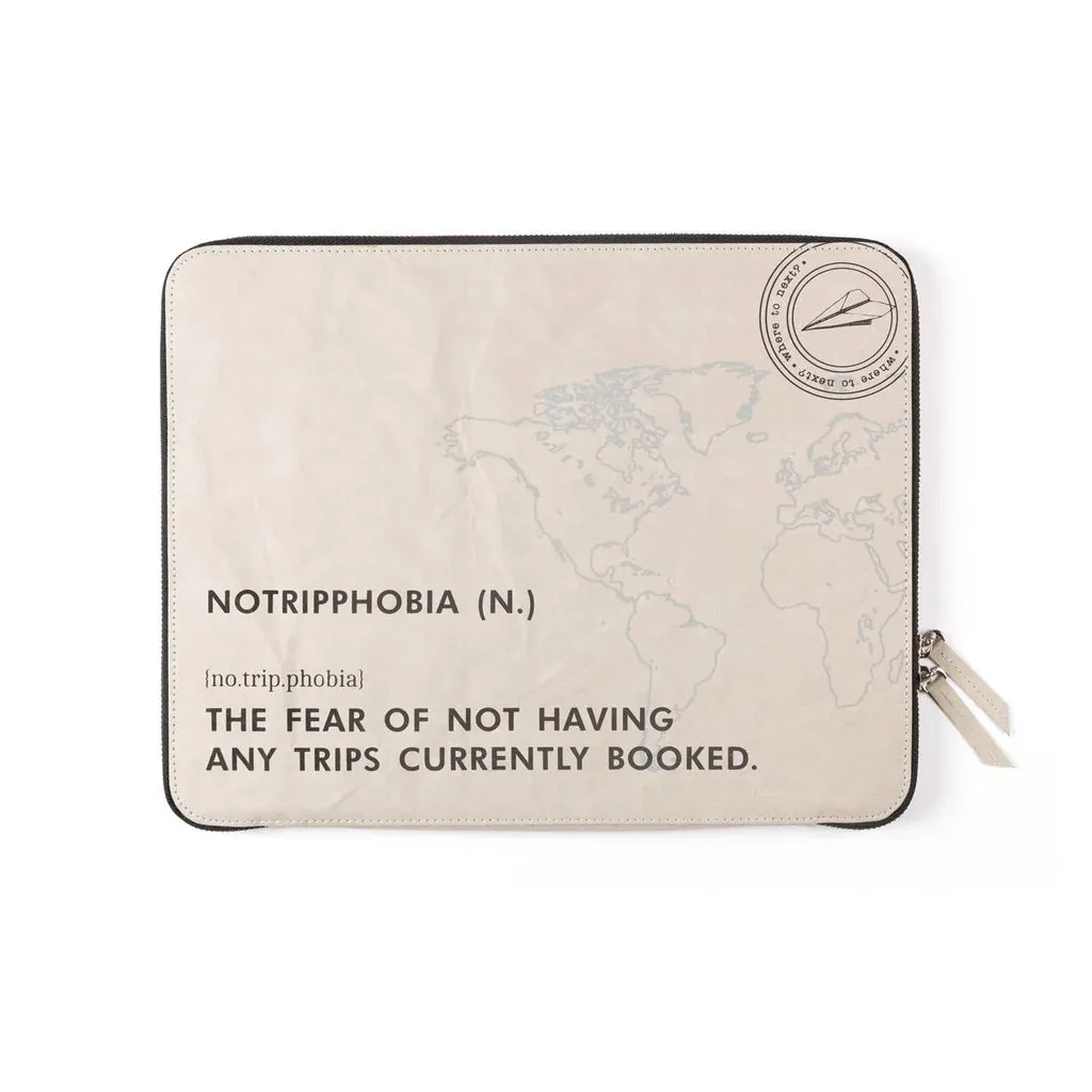 No Trip Phobia (Kraft) Paper Laptop Sleeve