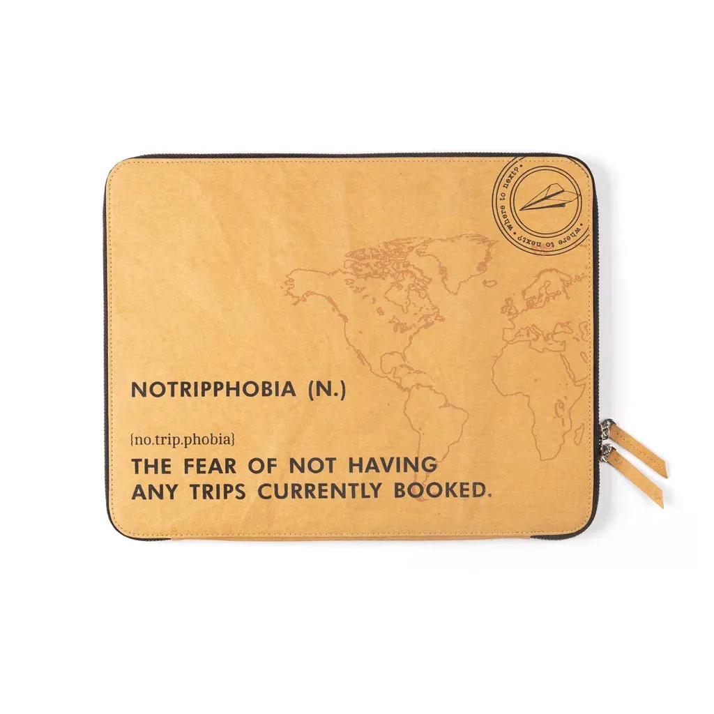 No Trip Phobia (Kraft) Paper Laptop Sleeve