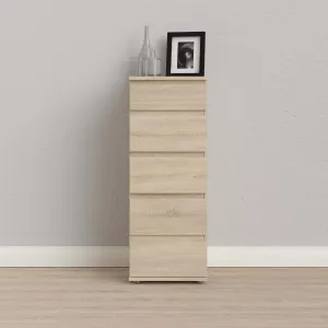 Nova 5 Drawer Narrow Chest