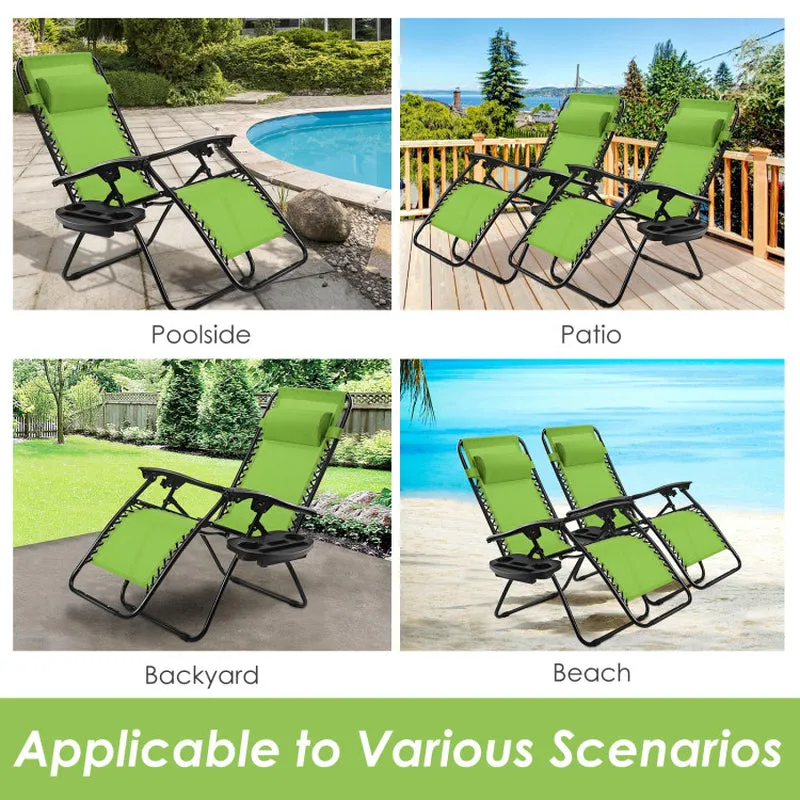 Outdoor Folding Zero Gravity Reclining Lounge Chair