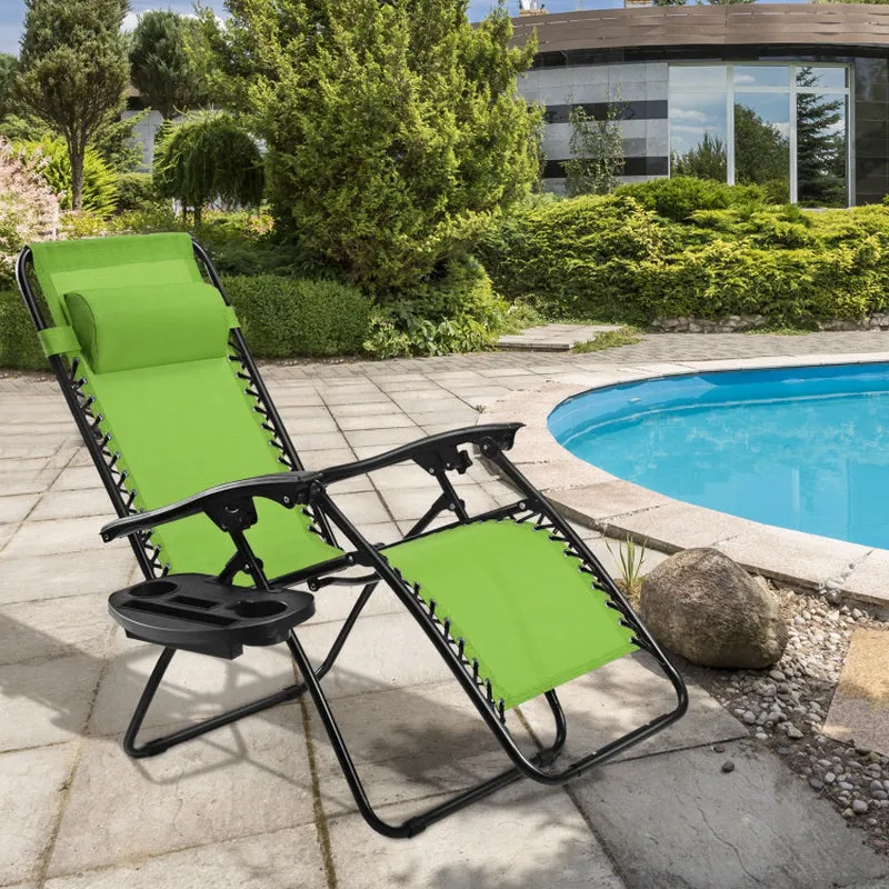 Outdoor Folding Zero Gravity Reclining Lounge Chair