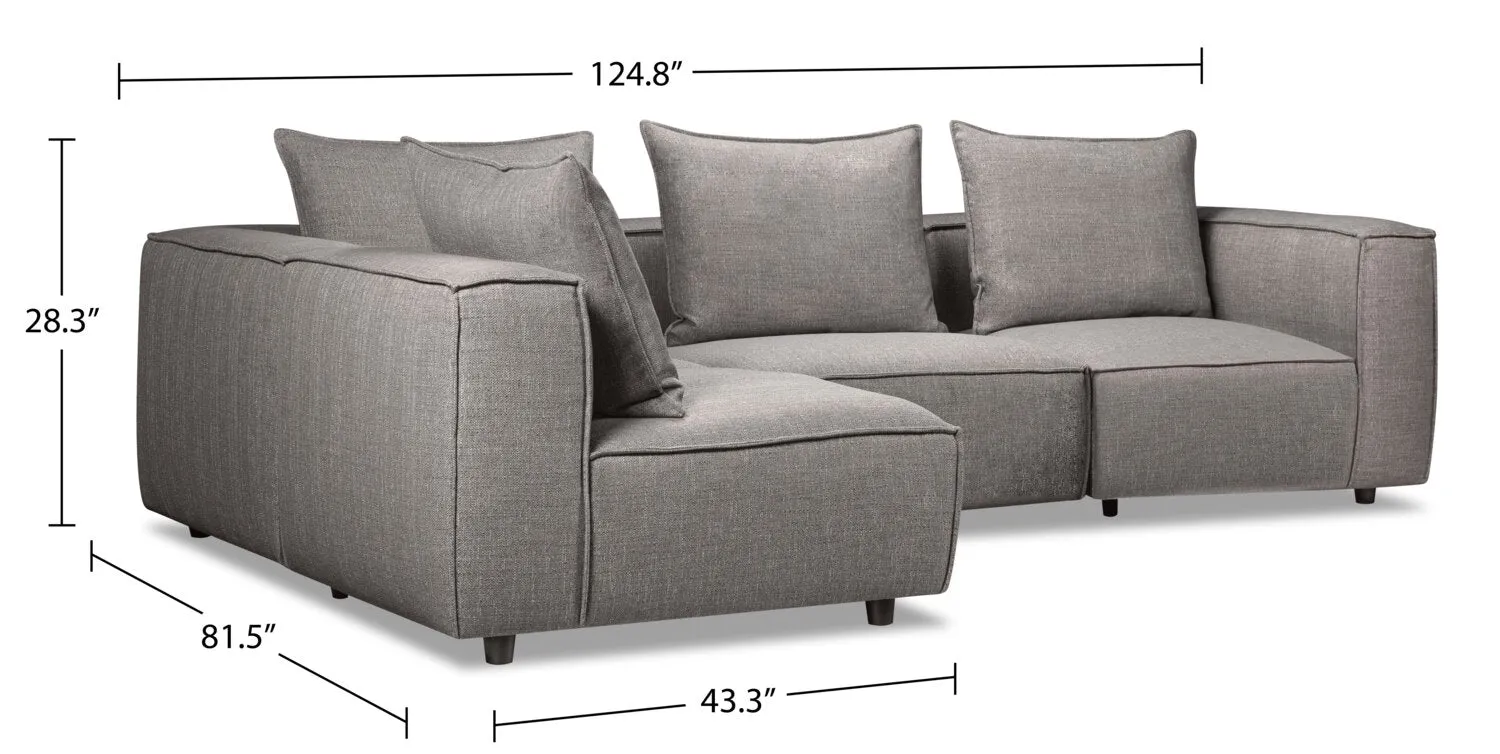 Parlin 4-Piece Modular Sectional - Grey