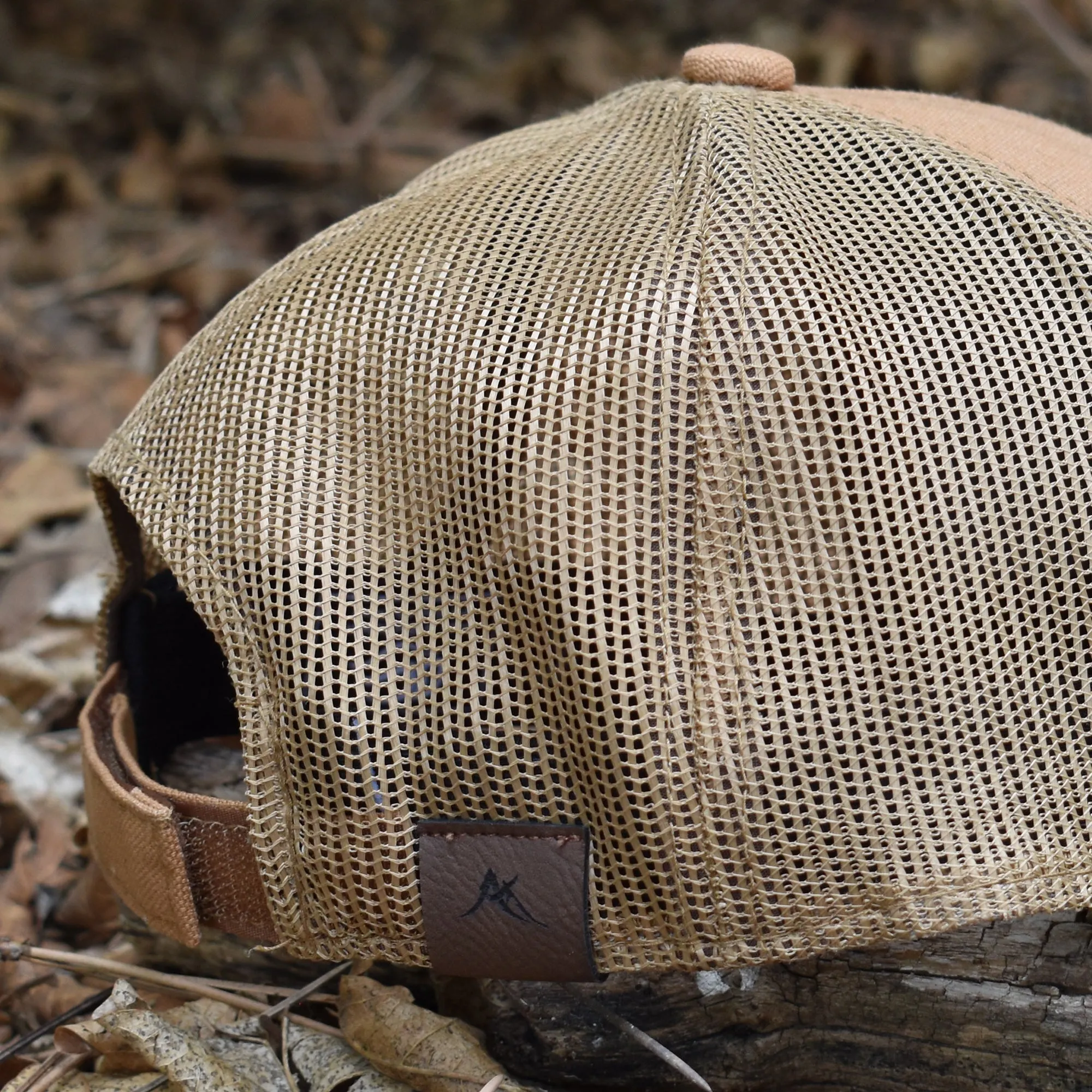 Peak Apparel Logo Leather Patch Hat - DUK Brown