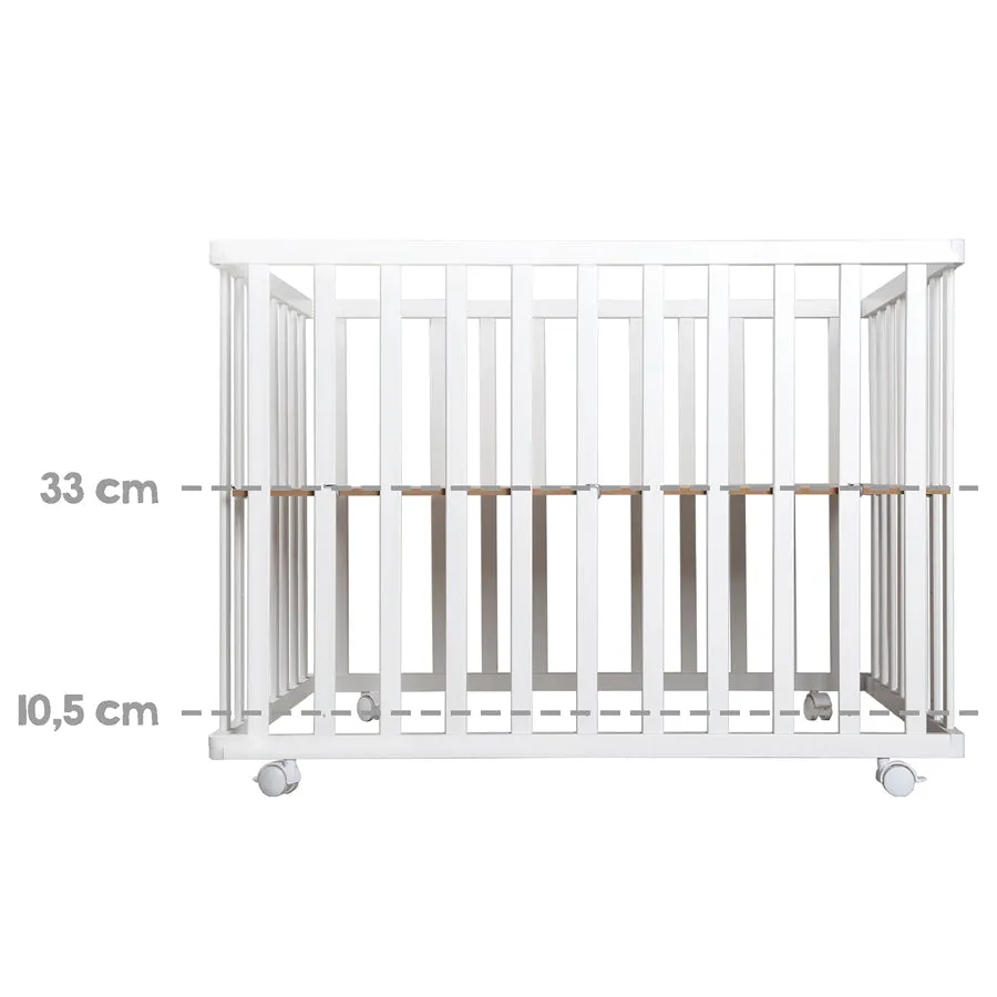 Roba Wooden Foldable Cot Bed 74 x 100 cm (Grey)