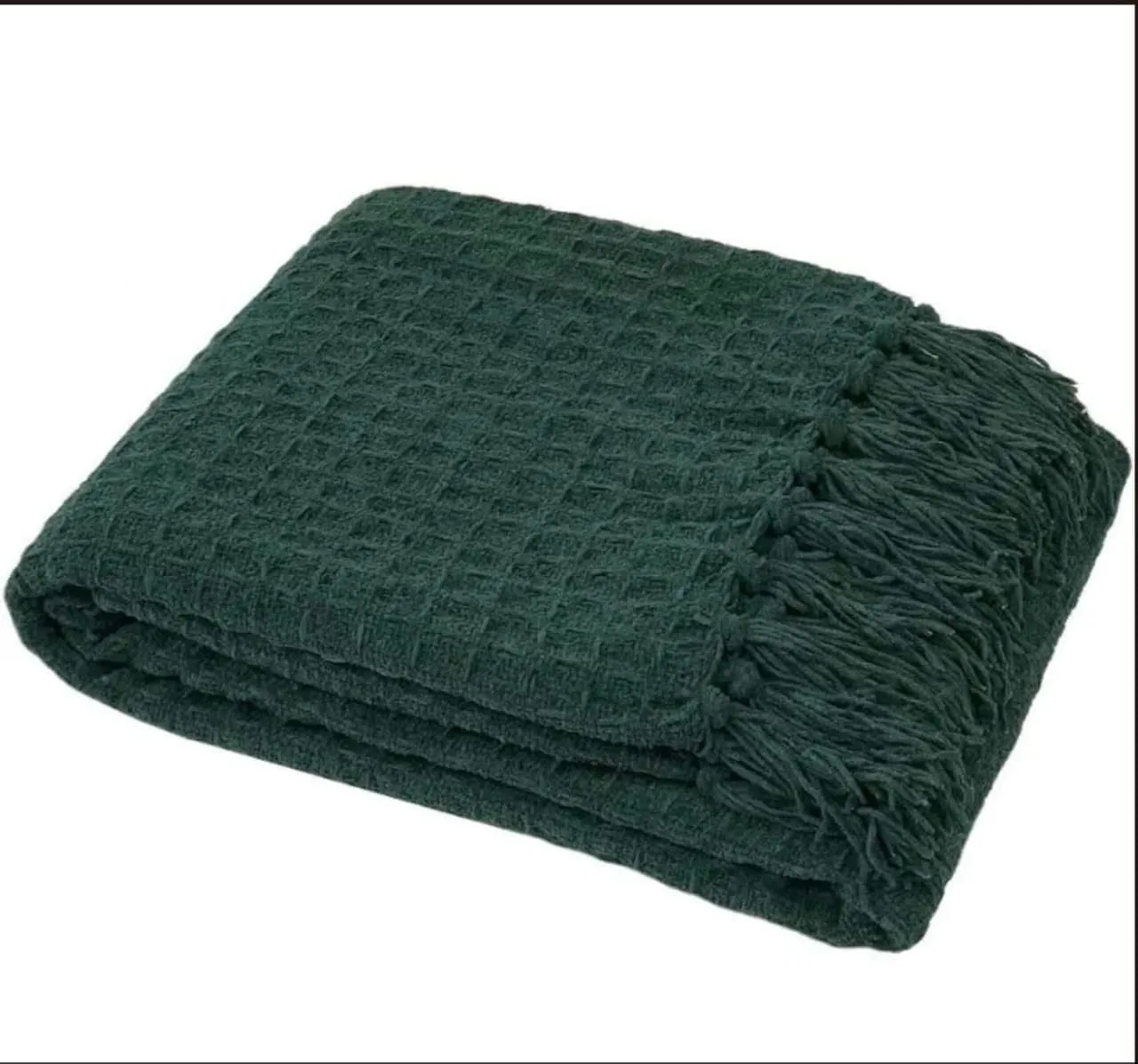 Samair Soft Cotton Throw 150×125 cm - Lightweight, Breathable & Travel-Friendly Blanket for Living Room, Sofa, Bed & Chair - Soft and Warm Throw for Indoor and Outdoor Use - Pack of 1 (Teal Greeen)