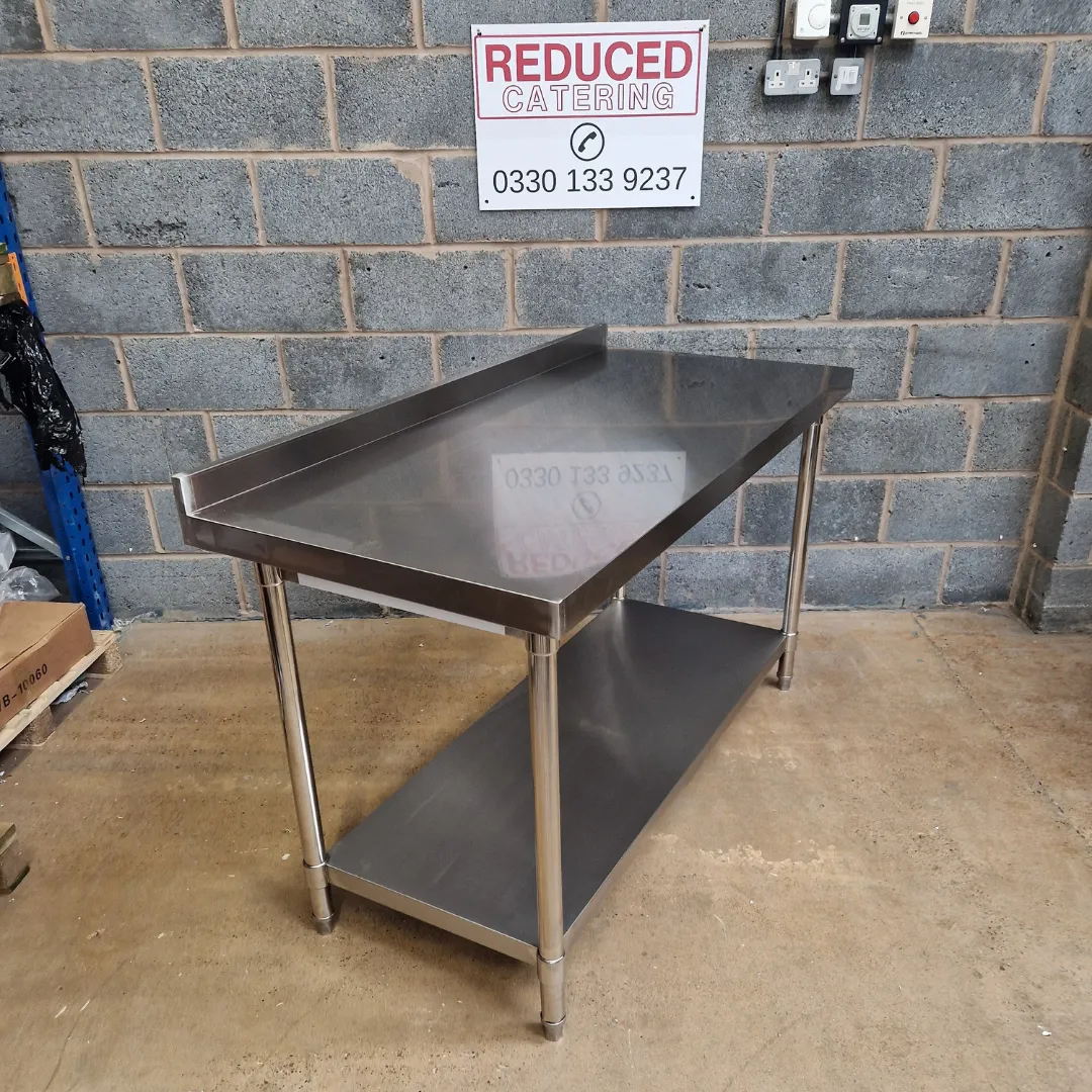 Stainless Steel Wall Prep Table - 1500x600x900mm (WxDxH)