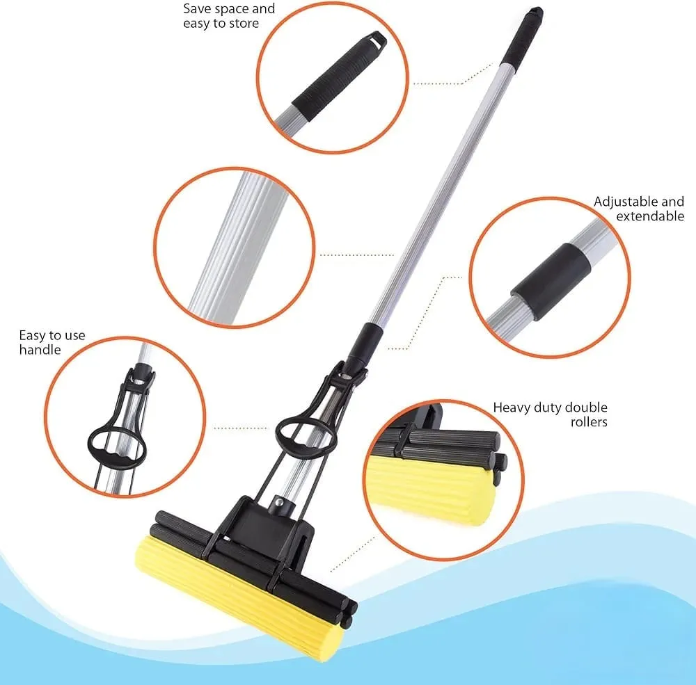 Super Absorbent Professional Roller Sponge Foam Mop