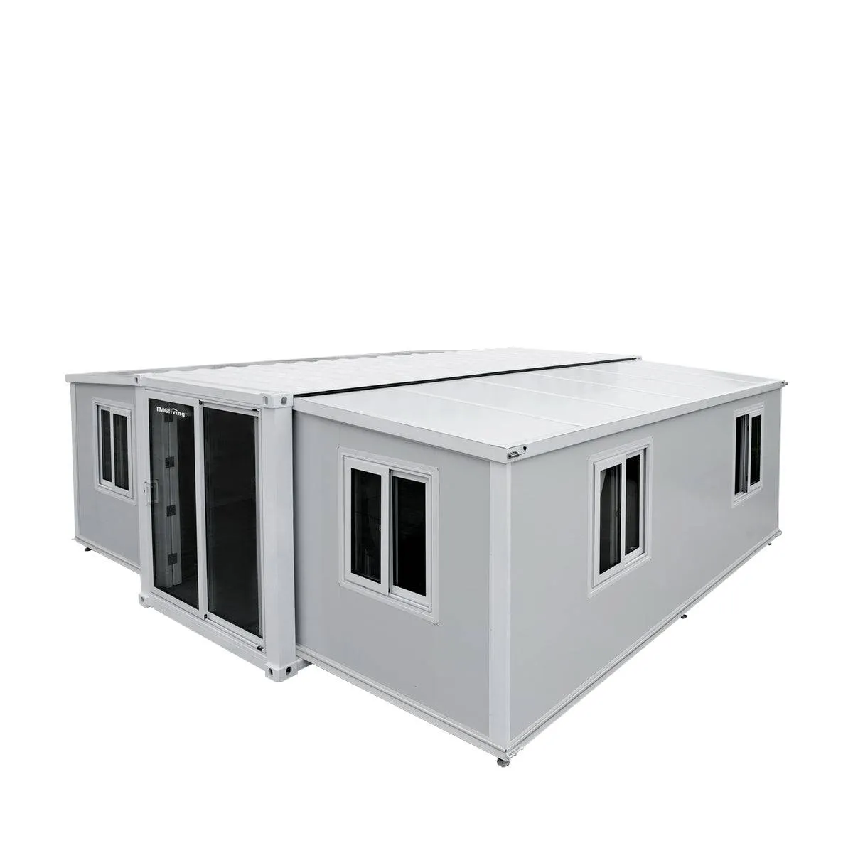 TMG Industrial 20’ Expandable Container House, 2 Bedrooms, Living Room, Bathroom, Kitchen Cabinets, Plumbing Ready, TMG-SCE20