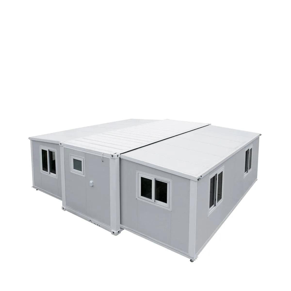 TMG Industrial 20’ Expandable Container House, 2 Bedrooms, Living Room, Bathroom, Kitchen Cabinets, Plumbing Ready, TMG-SCE20