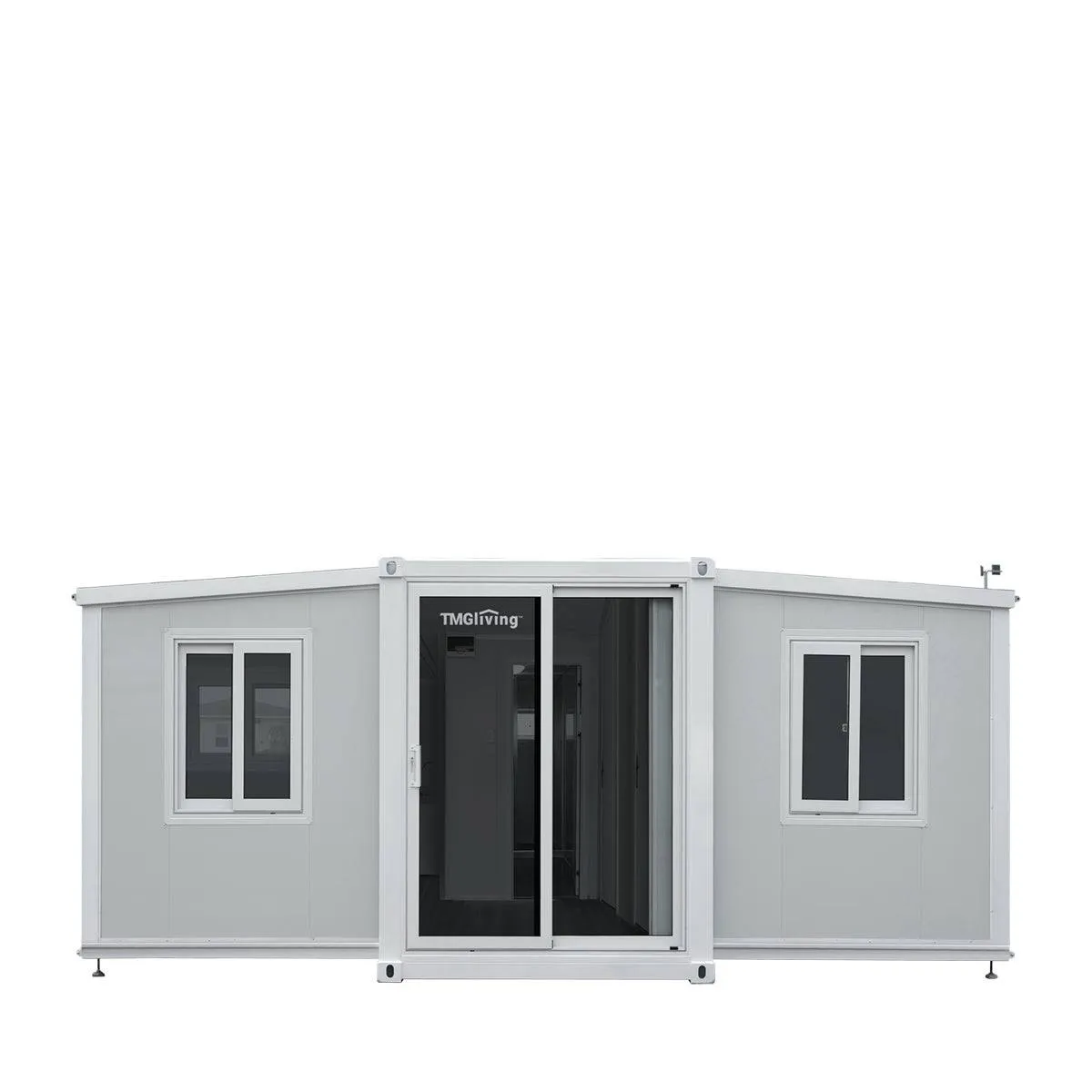 TMG Industrial 20’ Expandable Container House, 2 Bedrooms, Living Room, Bathroom, Kitchen Cabinets, Plumbing Ready, TMG-SCE20