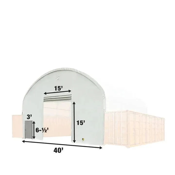 TMG Industrial Front End Wall Kit, Compatible with TMG-DT4041C and DT4041CF container shelters installed with the high cube containers (9’6”), TMG-DT40FW9V