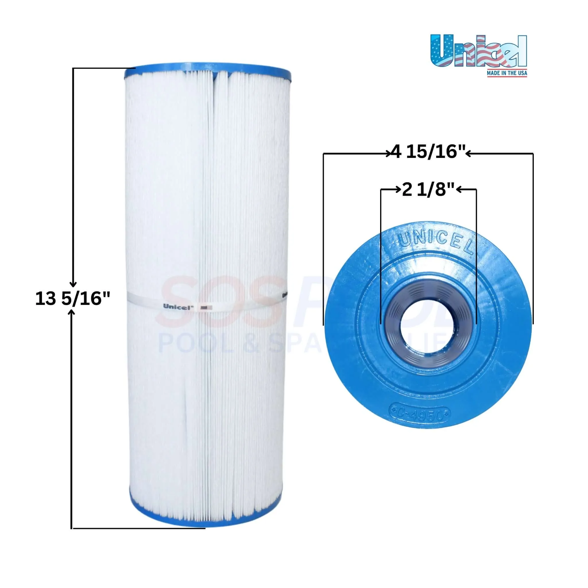 Unicel Cartridge For Pentair Rainbow Filters | 50 Sq Ft | R172426K | C-4950