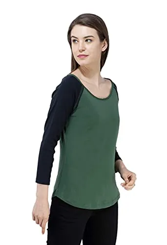 USI Uni Style Image Womens Round Neck 3/4th Sleeve Terry Fleece