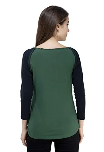 USI Uni Style Image Womens Round Neck 3/4th Sleeve Terry Fleece