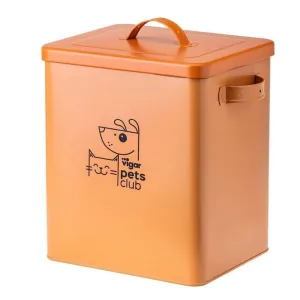 Vigar Pets Club 12L Pet Food Tin Orange