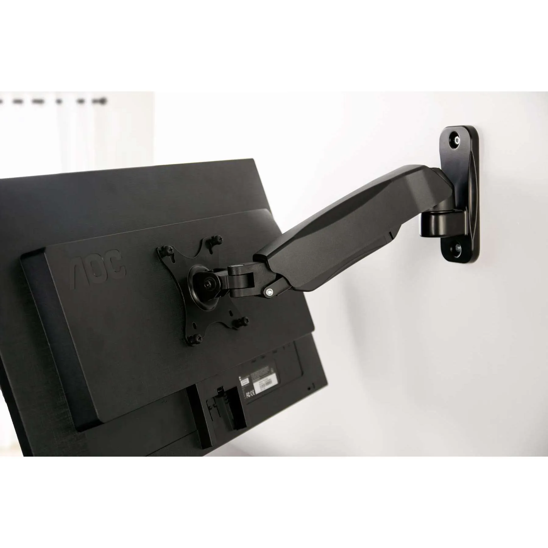 VIVO Pneumatic Arm Single Monitor Wall Mount, MOUNT-V001A