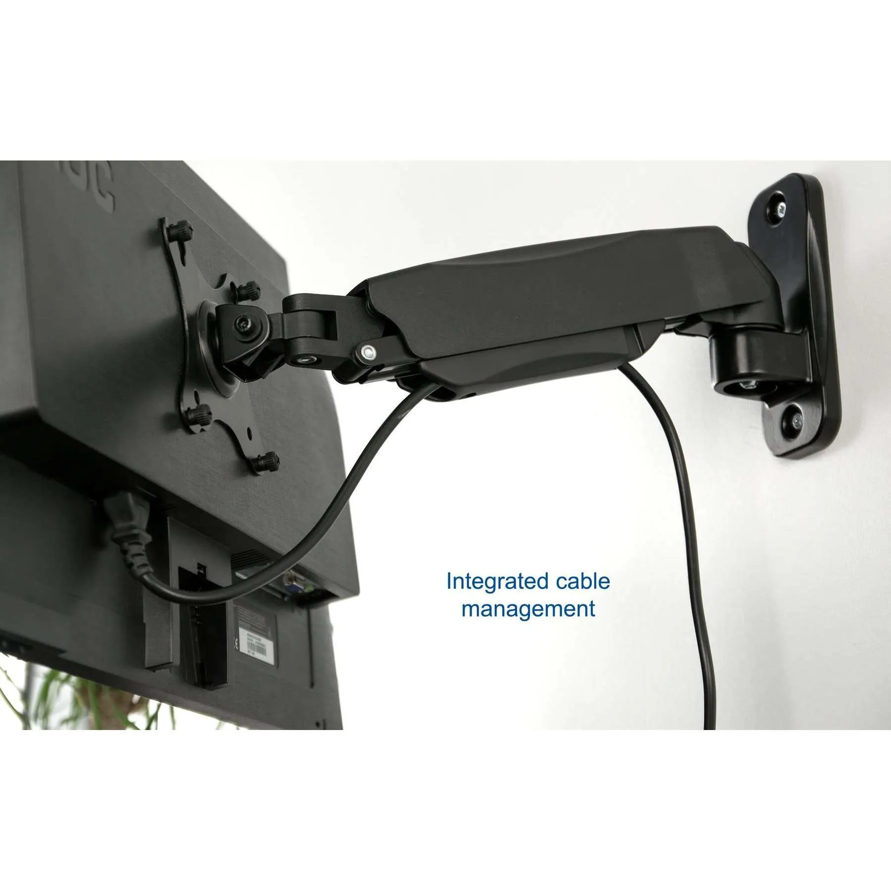 VIVO Pneumatic Arm Single Monitor Wall Mount, MOUNT-V001A