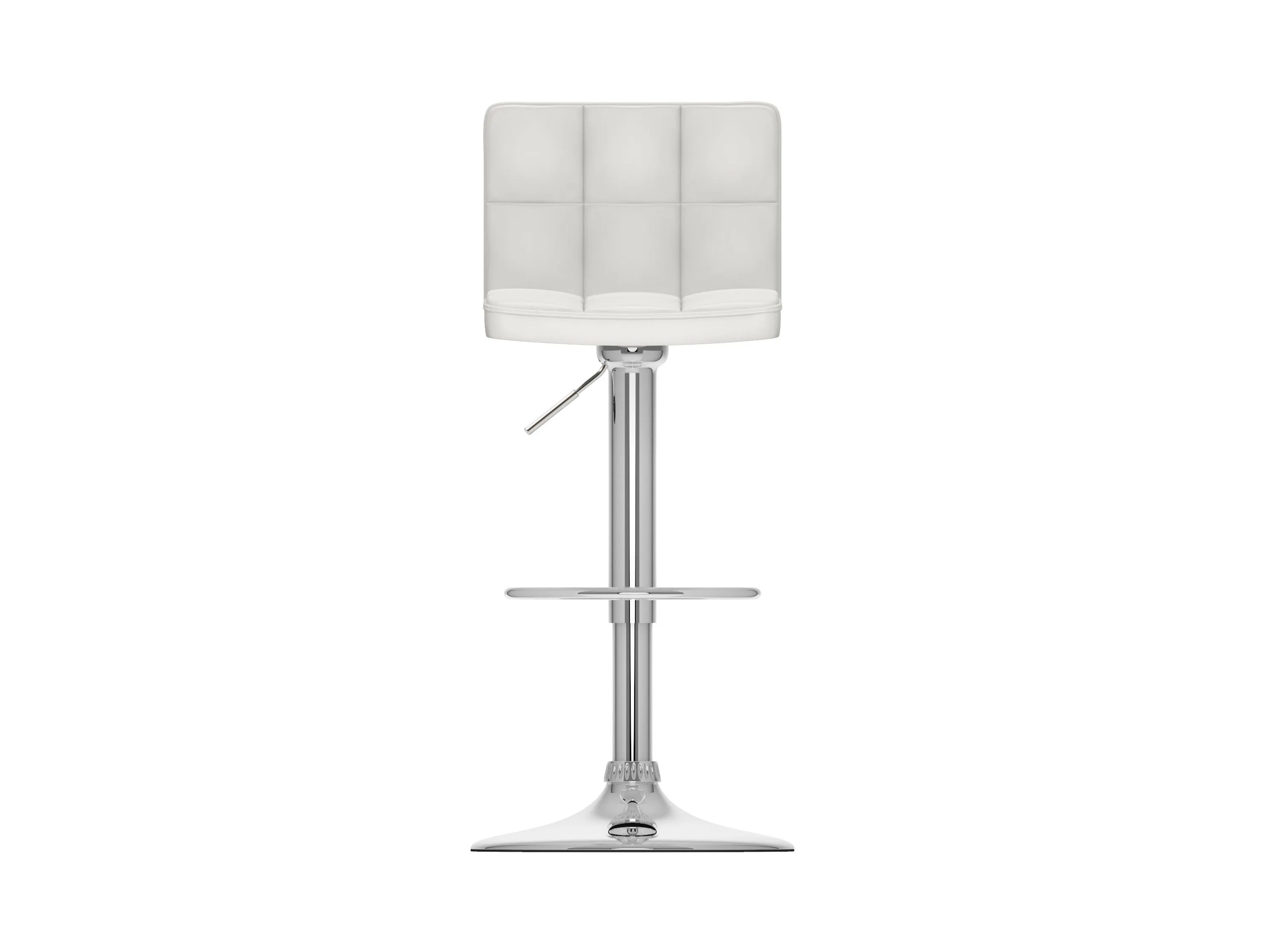 White Swivel Bar Stools, Set of 2