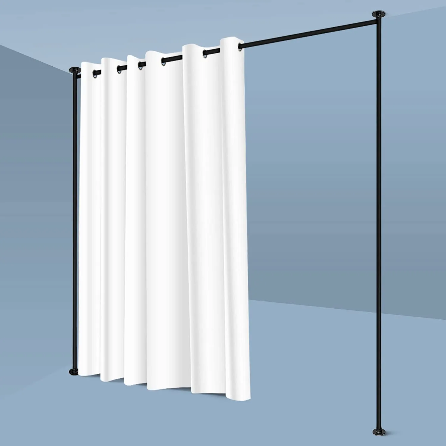 Zenfinit Curtain Divider Stand Freestanding Vertical Teon Stand